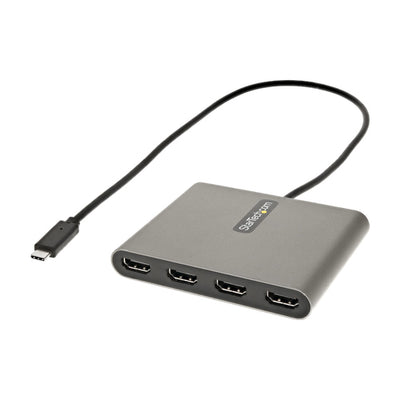 StarTech.com USBC2HD4 - USB C to 4 HDMI Adapter - External Card