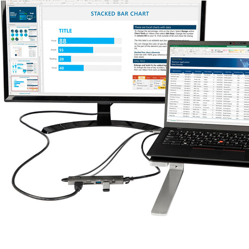 StarTech.com DKT30CHSDPD1 - USB C Multiport Adapter 4K 60Hz HDMI/GbE
