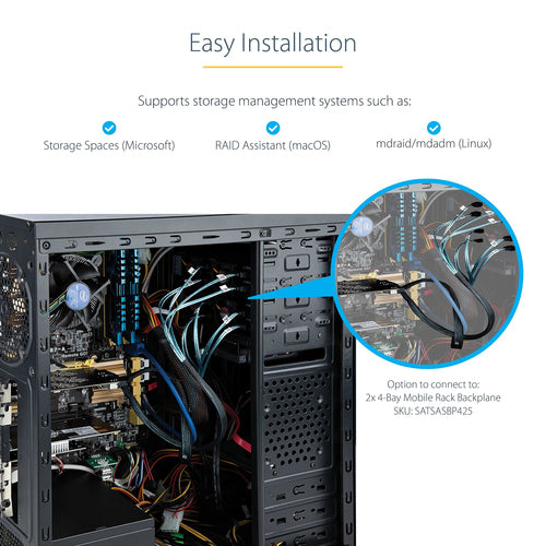 STARTECH.COM 8 PORT SATA PCIE CARD, PCI EXPRESS SATA 6GBPS, 2 YR