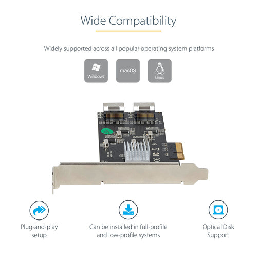 STARTECH.COM 8 PORT SATA PCIE CARD, PCI EXPRESS SATA 6GBPS, 2 YR