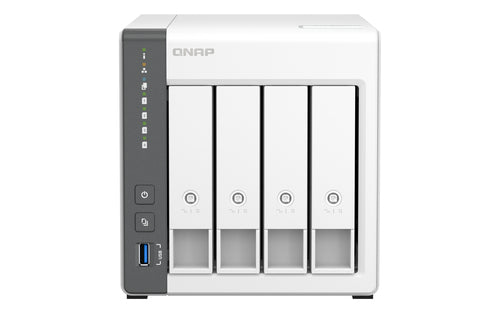 TS-433-4G - QNAP 4-BAY NAS (NO DISK), ARMQC 2.0GHz, 4GB, GbE(1),2.5GbE(1),USB, TWR, 2YR WTY