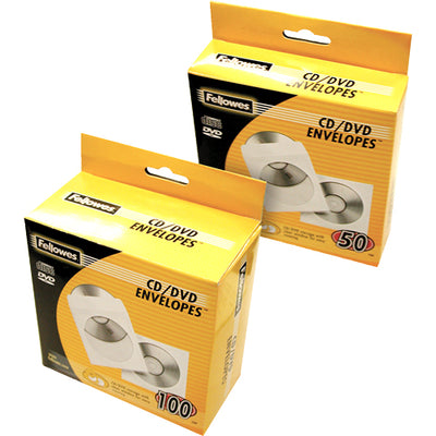 90691 - Fellowes CD Envelopes, Pack of 100