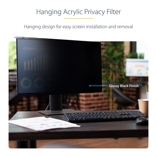 STARTECH.COM 24-INCH 16:9 MONITOR PRIVACY SCREEN, HANGING FILTER/SHIELD, 2 YR