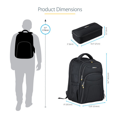 NTBKBAG156 - STARTECH.COM 15.6" LAPTOP BACKPACK WITH REMOVABLE IT TECH ACCESSORY CASE LTW