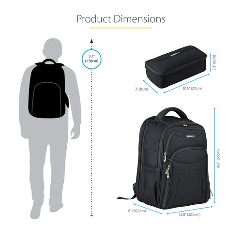 StarTech.com NTBKBAG173 - 17.3in Laptop Backpack w/ Accessory Case