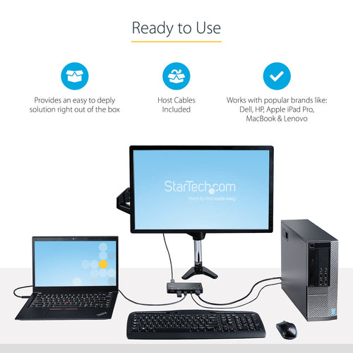 StarTech.com SV221HUC4K - 2 Port USB-A/HDMI / USB-C KVM KVM Switch