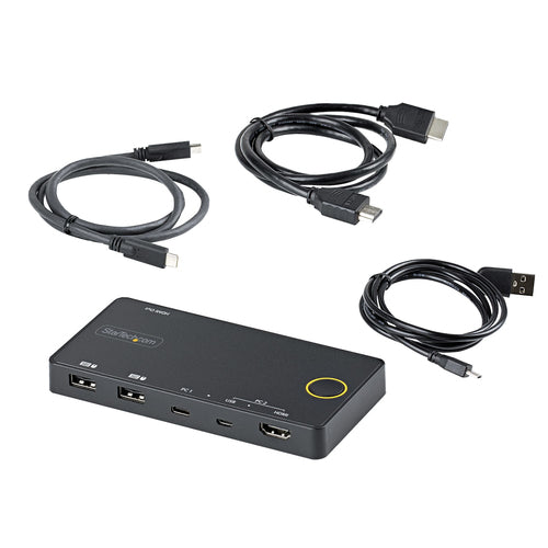 StarTech.com SV221HUC4K - 2 Port USB-A/HDMI / USB-C KVM KVM Switch