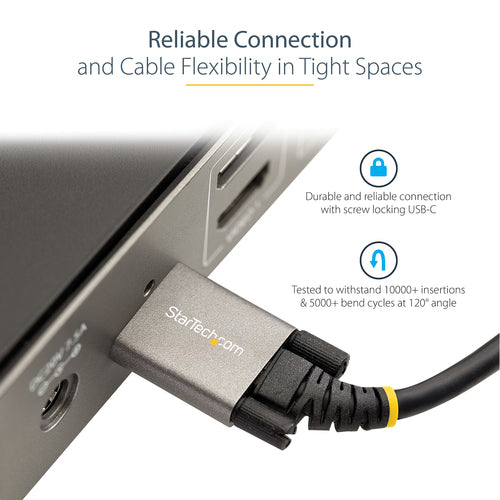 StarTech.com USB31CCSLKV1M - 1m Side Screw Locking USB C Cable 10Gbps