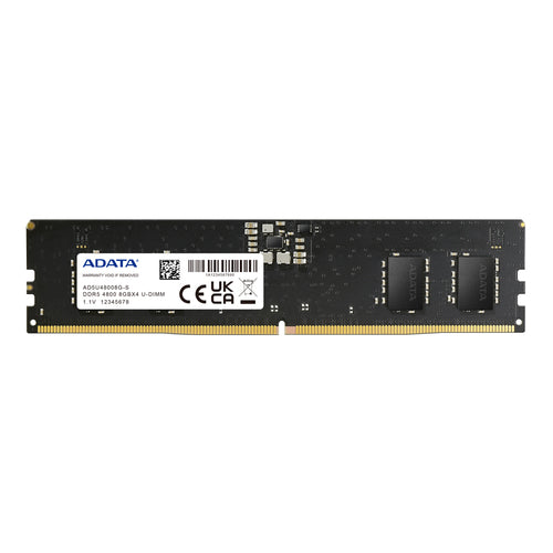 AD5U48008G-S - Adata 8GB DDR5-4800 RAM DIMM  Lifetime wty
