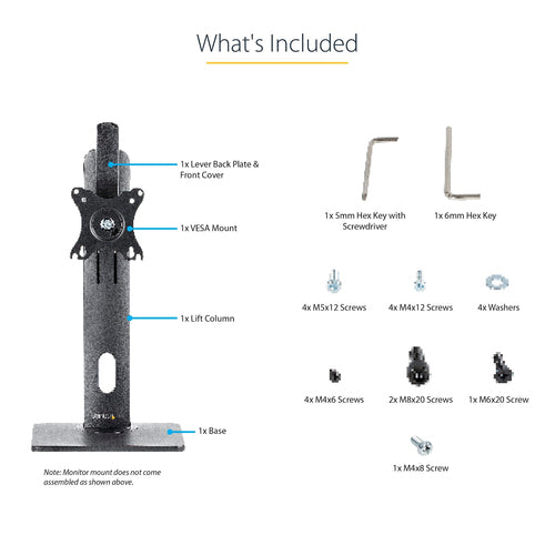 StarTech.com FPPNEUSTND - Free Standing Single Monitor Mount/Stand