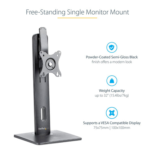 StarTech.com FPPNEUSTND - Free Standing Single Monitor Mount/Stand