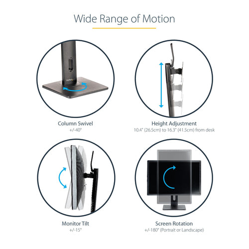 StarTech.com FPPNEUSTND - Free Standing Single Monitor Mount/Stand