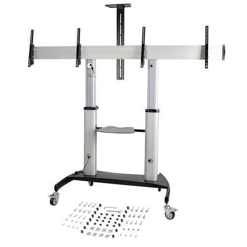 StarTech.com STNDMTVDUO - Dual TV Cart - 37-60in TVs - Height Ajs