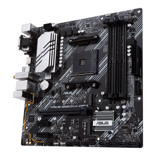 90MB19X0-M0UAY0 - ASUS PRIME B550M-A WIFI II AMD mATX 4XDIMM DDR4 PCI-E 4.0 2XM.2 HDMI DVI-D D-SUB 4XSATA 6 USB3.2 GEN2 3XAJ WIFI6 RGB LIGHTING MOTHERBOARD