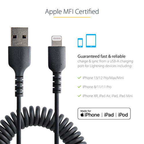 StarTech.com RUSB2ALT50CMBC - USB to Lightning Cable - 50cm (20in) Coi