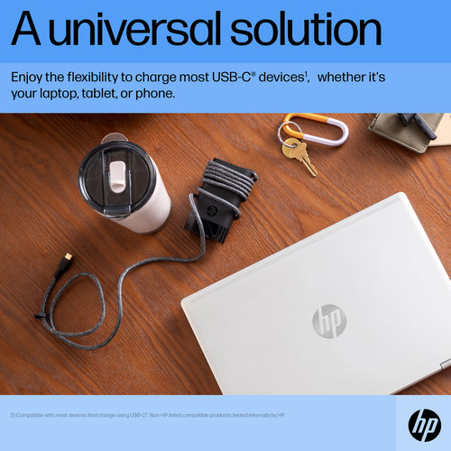 HP Power Adapter AC 65W USB-C Output - C6 3-Pin AC Input - Slim Travel