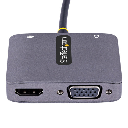 STARTECH.COM USB C VIDEO ADAPTER, USB C TO HDMI (4K60HZ, HDR)/VGA, AUDIO/PD 3 YR