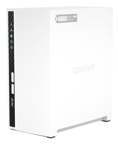 TS-233 - QNAP TS-233 2 BAY ARM 4C2, 2GB RAM, 1 X GBE , 1 X USB3.2, 2 X USB2.0, 2YR