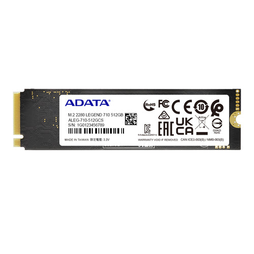 ALEG-710-512GCS - ADATA Legend 710 PCIe3 M.2 2280 QLC SSD 512GB 3yr wty