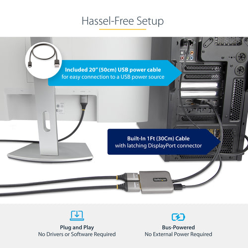 StarTech.com MST14DP122HD - DP to Dual HDMI MST HUB 4K 60Hz DP 1.4