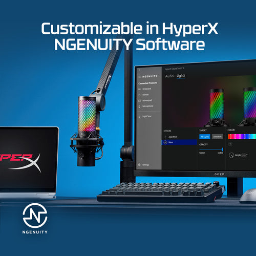 HP 9A273AA - HYPERX QUADCAST 2 S - USB MICROPHONE (BLACK)