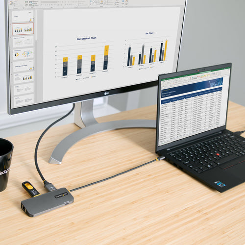 STARTECH.COM USB-C MULTIPORT ADAPTER - 4K HDMI - PD 3YR