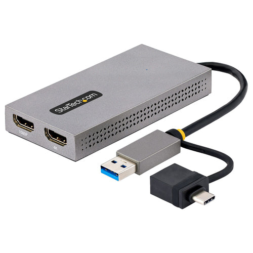 STARTECH.COM USB TO DUAL HDMI ADAPTER, USB A/C TO 4K30+1080P HDMI CONVERTER 3 YR