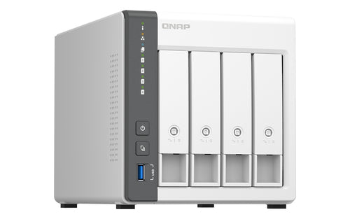TS-433-4G - QNAP 4-BAY NAS (NO DISK), ARMQC 2.0GHz, 4GB, GbE(1),2.5GbE(1),USB, TWR, 2YR WTY