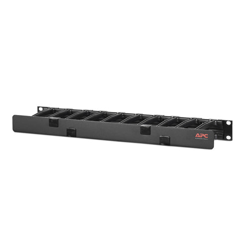 APC (AR8602A) HORIZONTAL CABLE MANAGER, 1U X 4" DEEP, SINGLE-SIDED W COVER