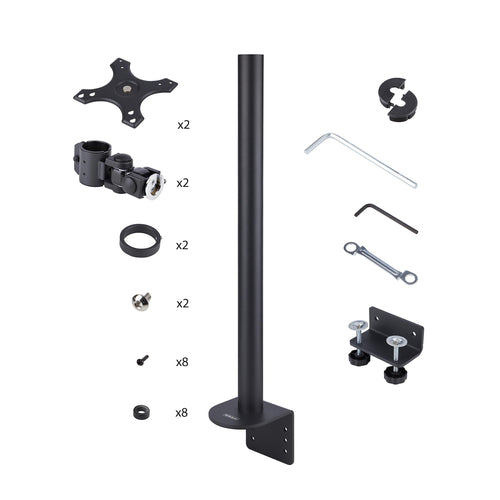 H2MPV-MONITOR-MOUNT - STARTECH.COM DESK MOUNT FOR 2X VERTICALLY STACKED MONITORS, DUAL 49"; TAA, 5 YR