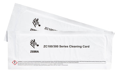 Zebra Cleaning Card Kit Improved ZC100/300 2 Cards