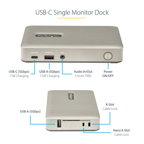 StarTech.com DKM30CHDPD - USB C DOCK DISPLAYPORT 4K 30/VGA/65W PD