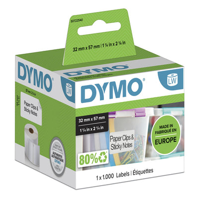 S0722540 - S0722540 Dymo LW 57mm x 32mm 1000 Labels per Roll (11354)