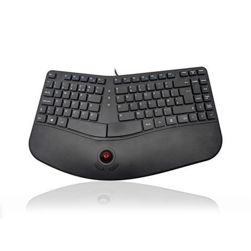 KEYBOARD WIRED A SHAPE NATURAL CONTOUR WITH TRACKBALL ACC