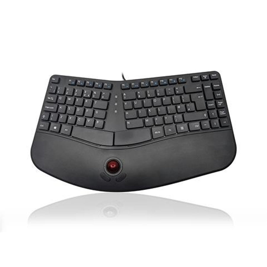 22ACCONT - KEYBOARD WIRED A SHAPE NATURAL CONTOUR WITH TRACKBALL ACC