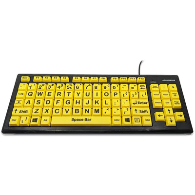 KEYBOARD WIRED VISION ASSIST YELLOW KEYS ACC PC