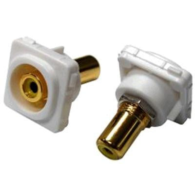 AMDEX FP-RCA-YE - Yellow RCA to RCA Jack. Gold Plated