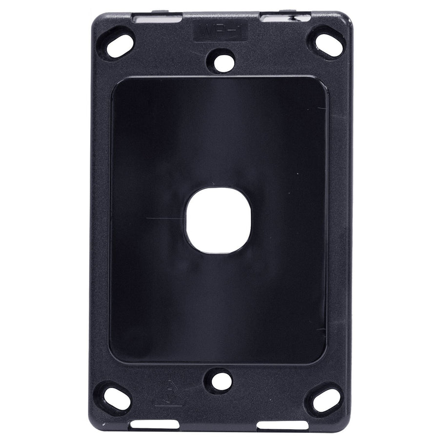 AMDEX FP-1PV2-BK - Switch Plate ONLY. 1 Gang Wall Face Plate Accepts Clipsal Style Mechs Black