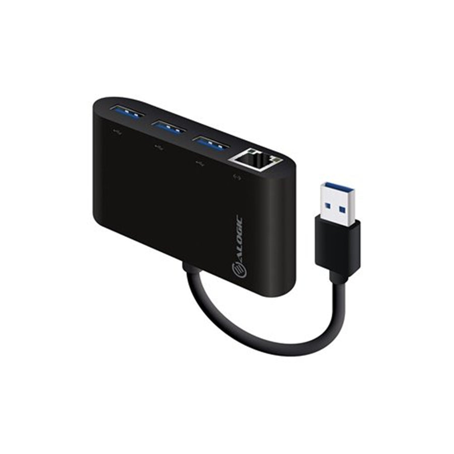 ALOGIC U33HGHEDF - USB3.0 3-PORT-HUB UND GIGABIT-ADAPTER