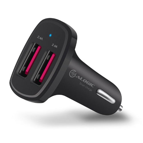 ALOGIC VC2A24 - 2 PORT USB-A CAR CHARGER 5V/4.8A BLACK