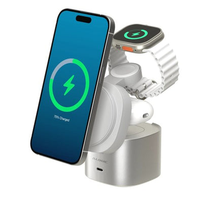 ALOGIC AL41WCPO-WH - Powerpod 4in1 Qi2 Wless Charging - White