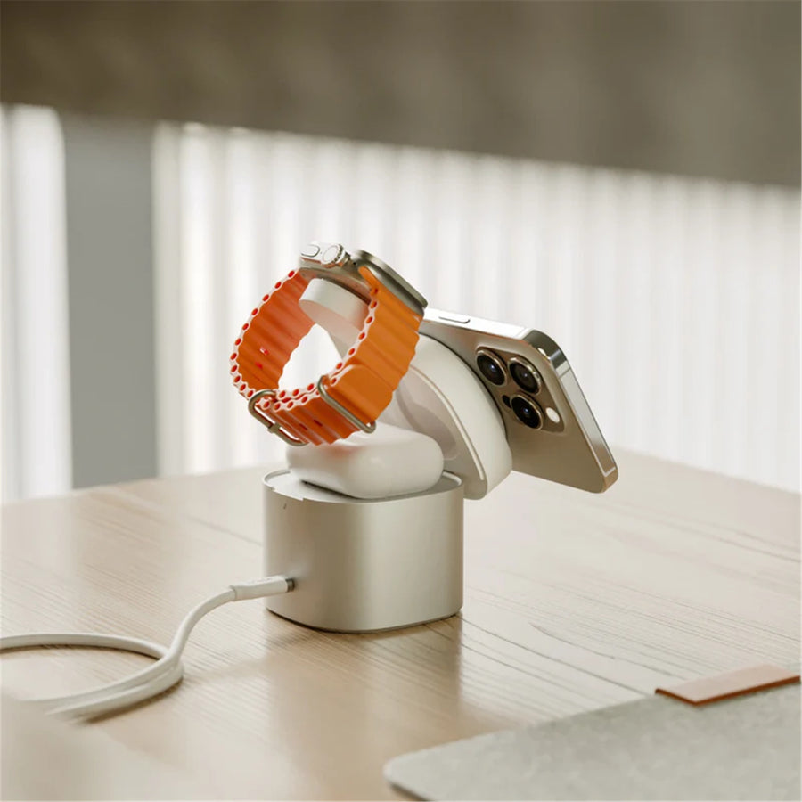 ALOGIC AL41WCPO-WH - Powerpod 4in1 Qi2 Wless Charging - White