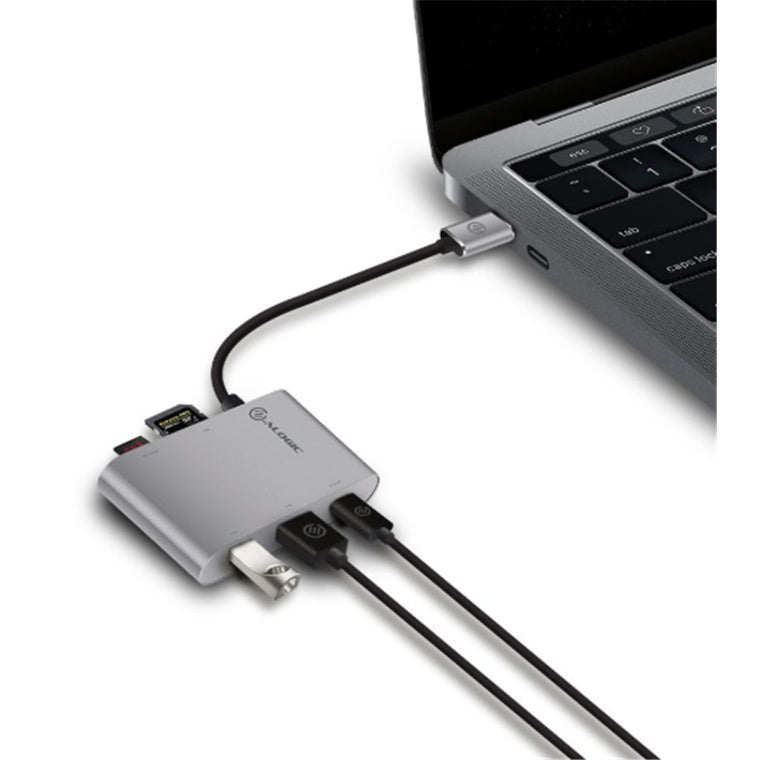 ALOGIC VPLUCCR2ACH-SGR - USB-C ADAPTERW.CARDREADER/2XUSB3.0/USB-C