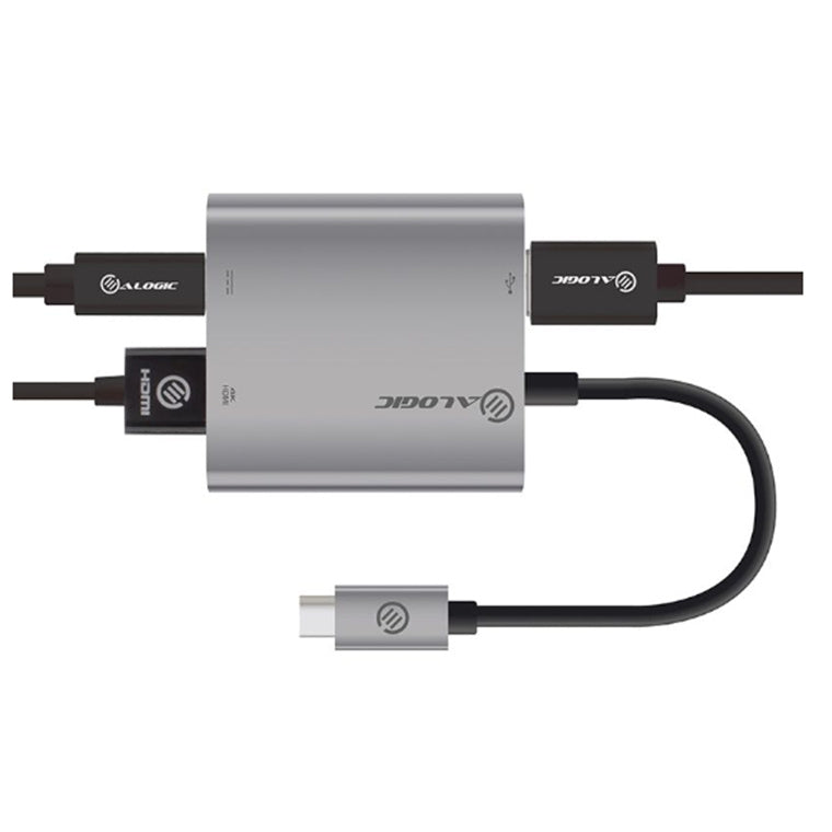 ALOGIC VPLUCHDACH-SGR - USB-C MULTIPORT ADPTR HDMI4K/USB3.0/C GR