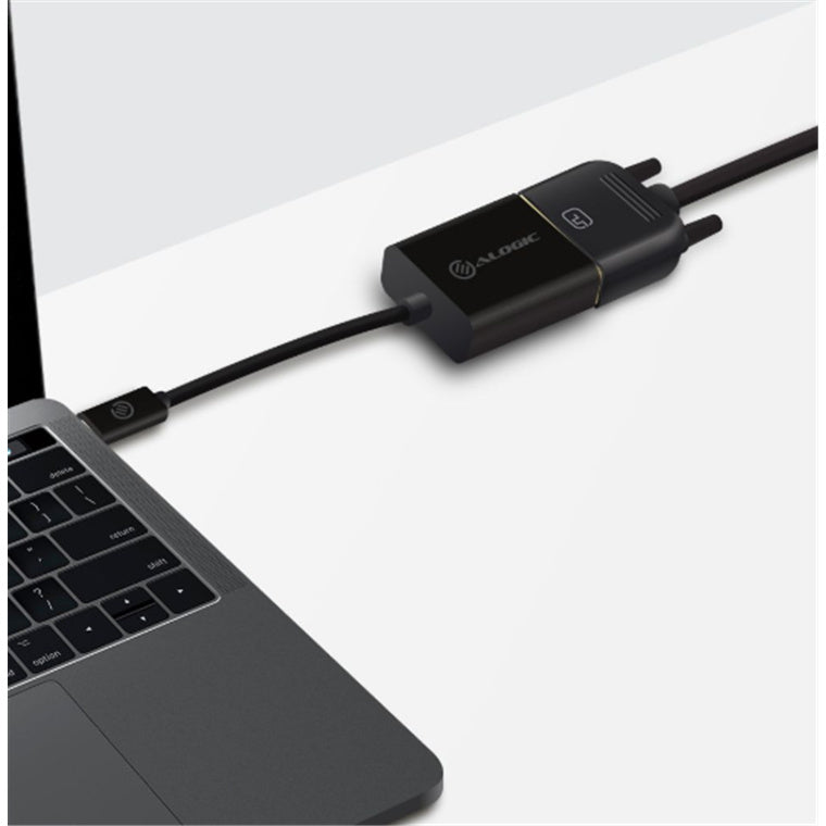 ALOGIC UCDVI-ADP - 15CM USB-C-auf-DVI-Adapter Schwarz