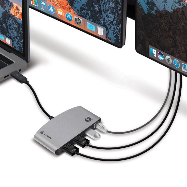 ALOGIC TB3D2DPBL-SGR - THUNDERBOLT3 DUAL DOCKING STATION 4K