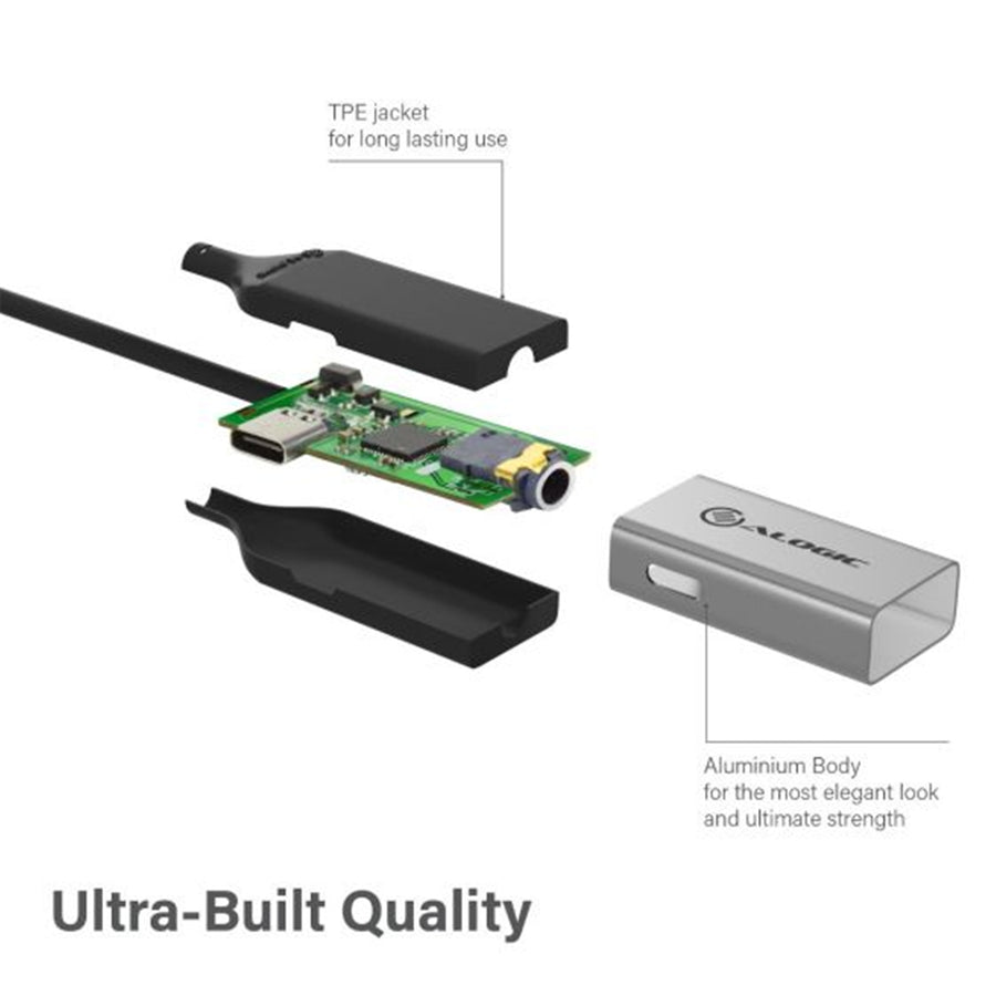 ALOGIC ULC35APW-SGR - ULTRA COMBO USB-C-ZU-USB-C-ADAPTER