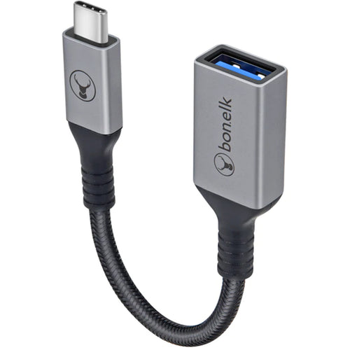 Bonelk Long-Life USB-C to USB-A Adapter (15cm) (Space Grey)