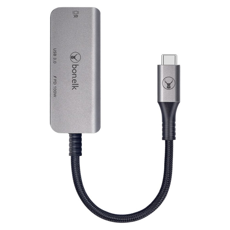 Bonelk Long-Life Series 3-in-1 Multiport Hub mit 1x HDMI 4K (Space Grey)