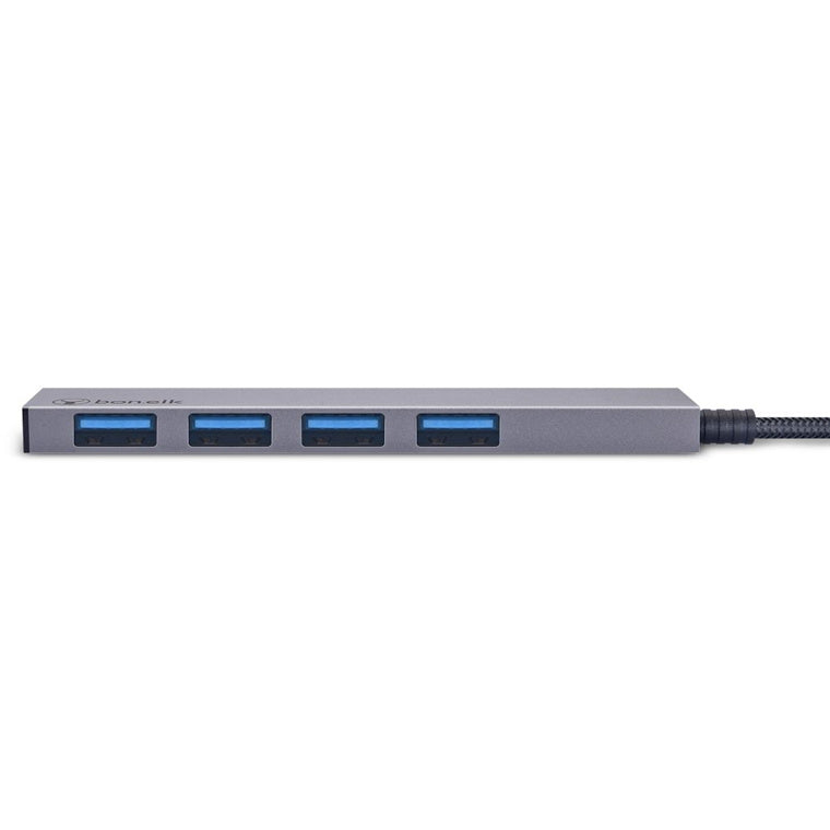 Bonelk Long-Life USB-C auf 4-Port USB 3.0 Slim Hub - Space Grey